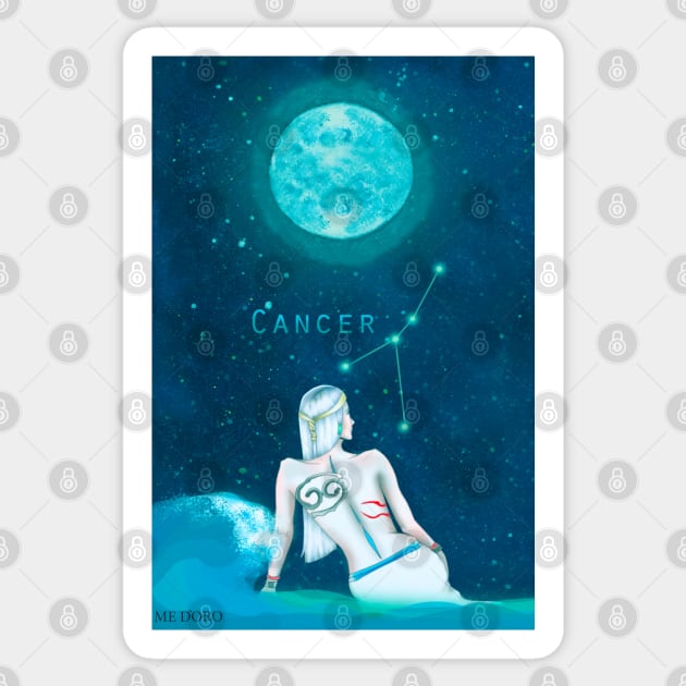 Cancer Zodiac Sign Constellation Sticker by Medoro design